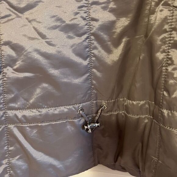 WINTER WOMAN HOODED WATER RESISTANT SILVER GREY GENUINE MINK FLORAL - Picture 8 of 16